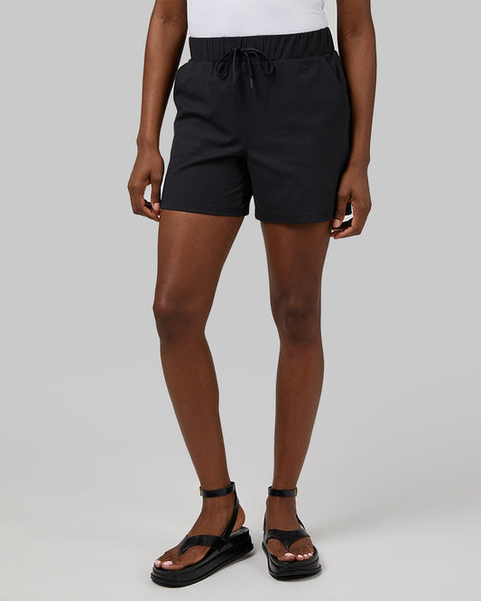 32 Degrees Black Women's Stretch Active Short {model: Wemi is 5'10"and size 4 wearing size S}{bottom}{right} {bottom}{right}