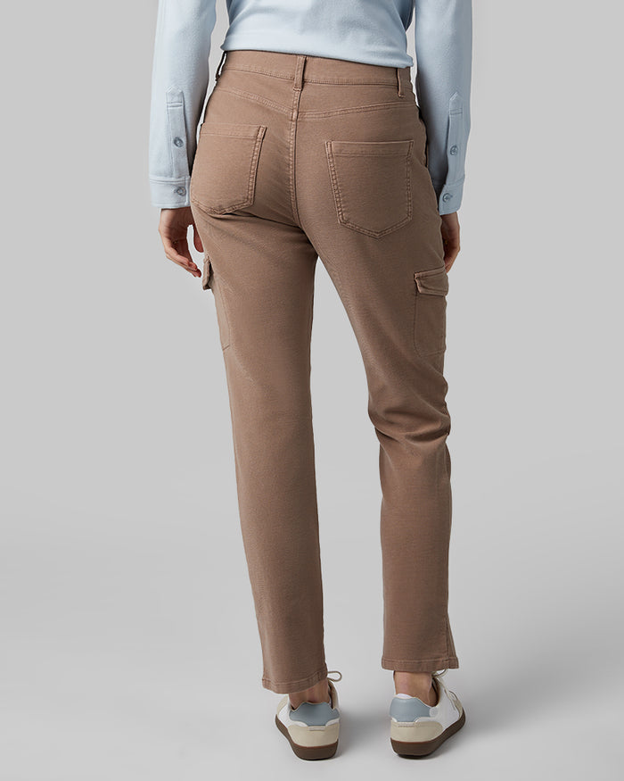 32 Degrees Iron _ Women's stretch Comfort Terry Cargo Jean {model: Izzy is 5'9"and size 4 wearing size S}{bottom}{right} {bottom}{right}