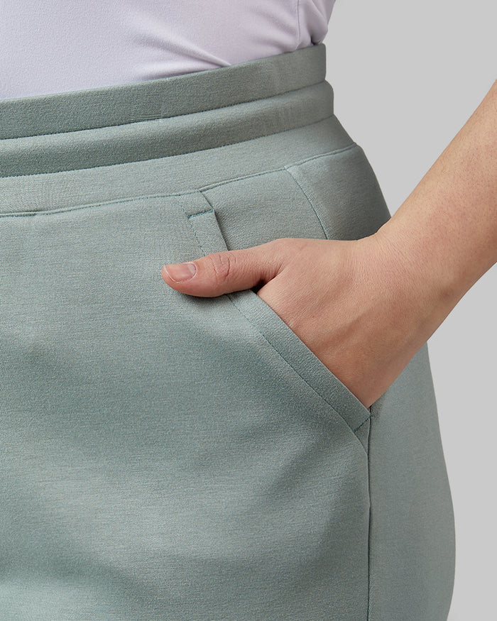 32 Degrees Green Millieu _ Women's studio Tech Capri {model: Allison is 5'9"and size 14 wearing size L}{bottom}{right} {bottom}{right}