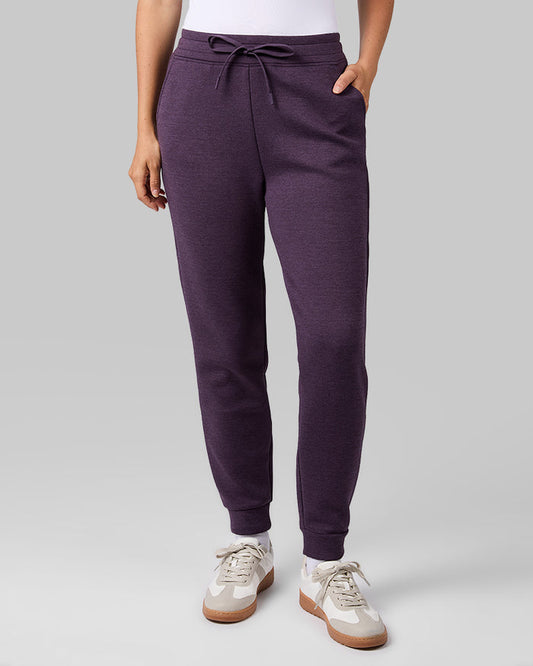 32 Degrees Mysterioso Heather _ Women's sweat Tech Jogger {model: MK is 5'9"and size 4 wearing size S}{bottom}{right} {bottom}{right}
