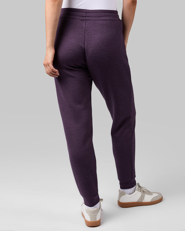 32 Degrees Mysterioso Heather _ Women's sweat Tech Jogger {model: MK is 5'9"and size 4 wearing size S}{bottom}{right} {bottom}{right}