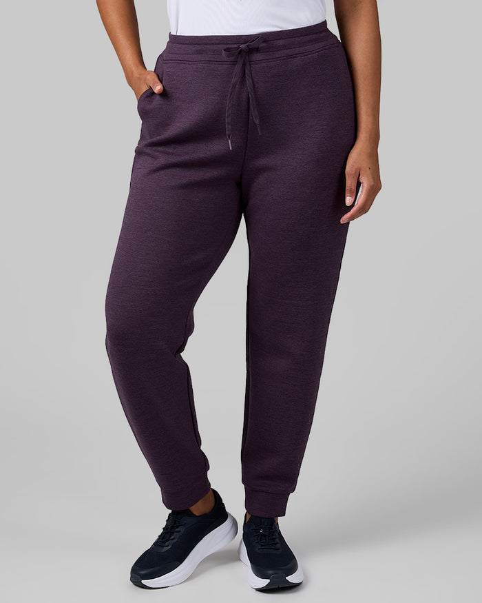 32 Degrees Mysterioso Heather _ Women's sweat Tech Jogger {model: Aimee is 5'9"and size 12 wearing size L}{bottom}{right} {bottom}{right}