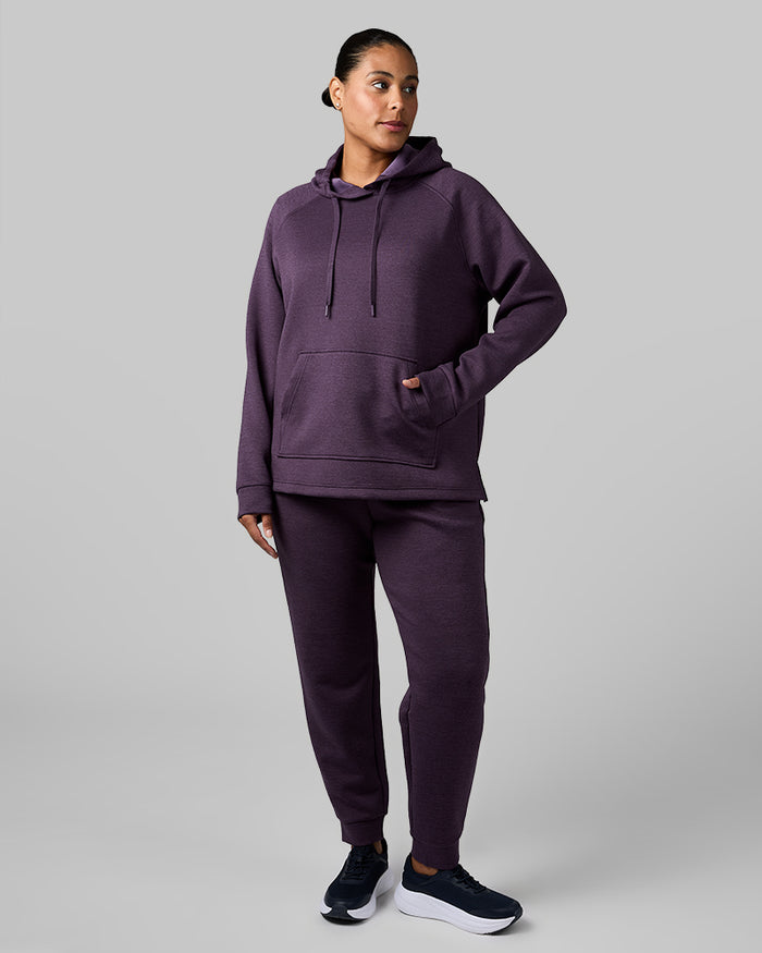 32 Degrees Mysterioso Heather _ Women's sweat Tech Jogger {model: Aimee is 5'9"and size 12 wearing size L}{bottom}{right} {bottom}{right}
