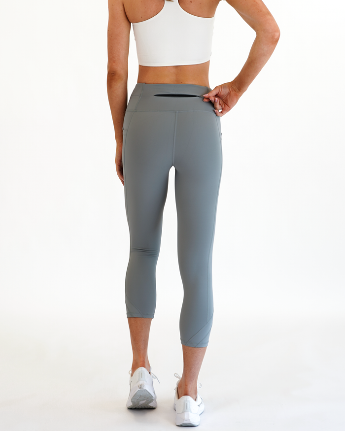 Women's Zipper Running Crops