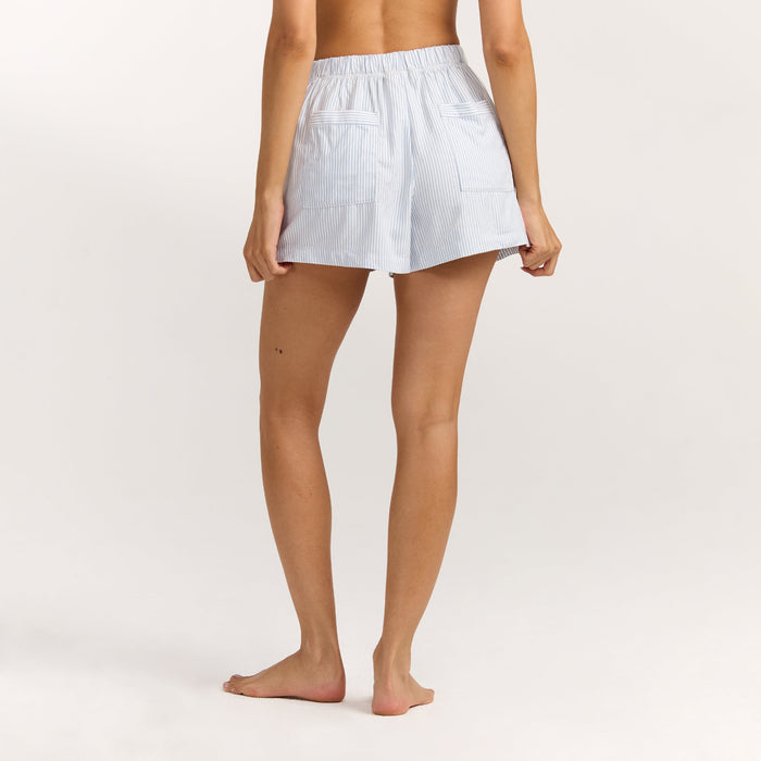 Woven Stripe Pyjama Shorts - Blue Stripe