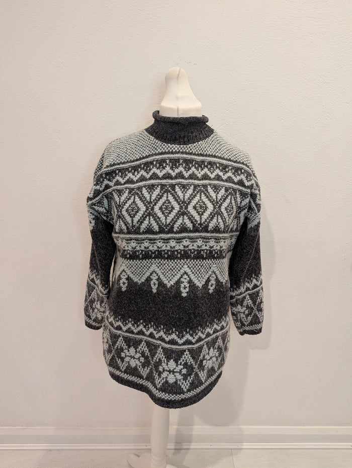 WWW Grey Fairisle Jumper M
