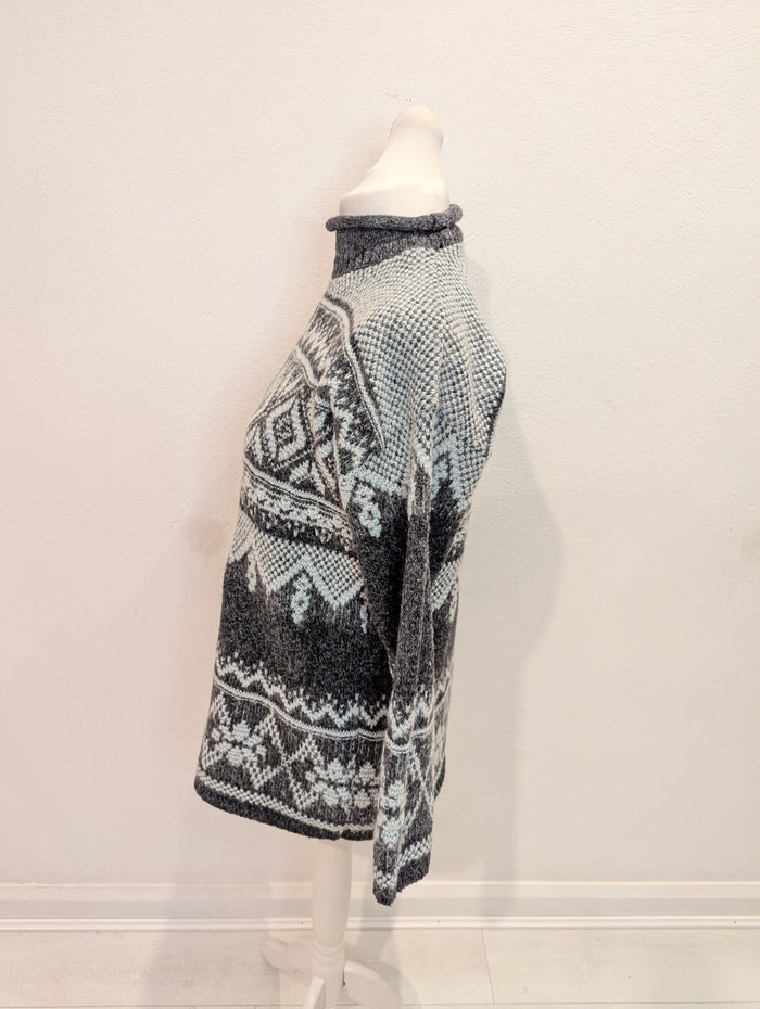 WWW Grey Fairisle Jumper M