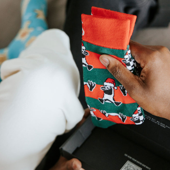 Xmas Penguins Bamboo Socks