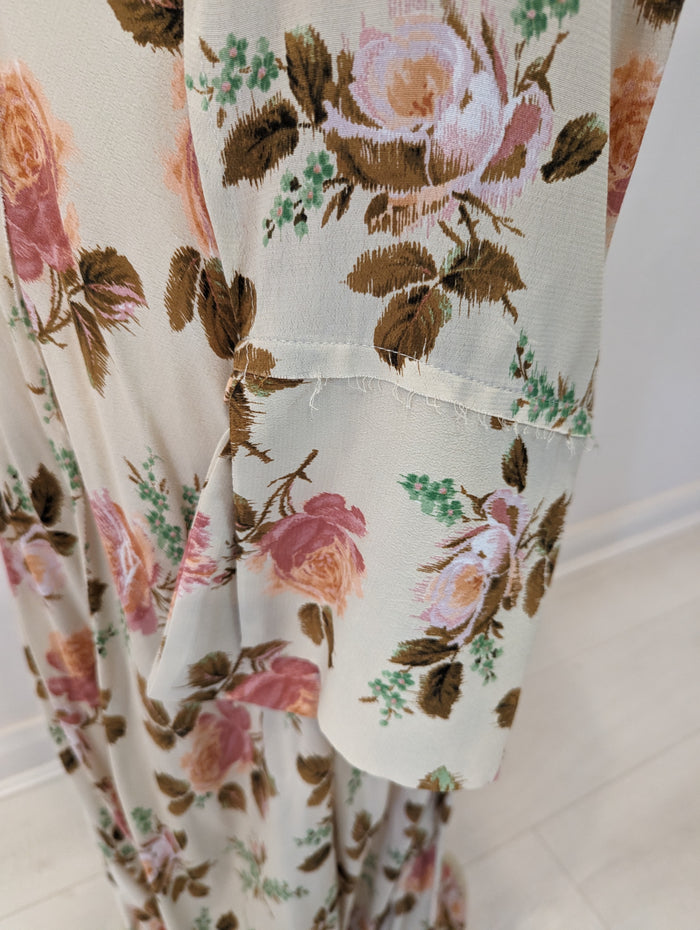 Zara Cream Floral Maxi Dress L RRP £59.99